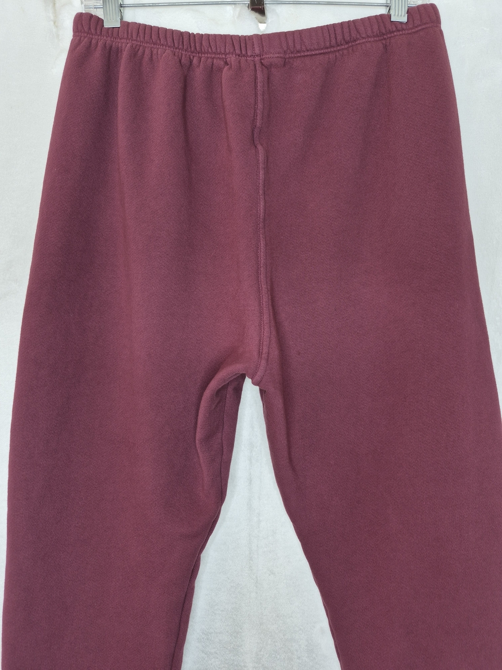 perfectwhitetee 100% Cotton Fleece Sweatpants Joggers Burgundy Womens Medium - Picture 5 of 9